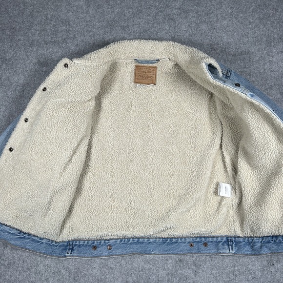 Signature by Levi Strauss Light Blue Denim Jacket with Cream Collar - Picture 8 of 14